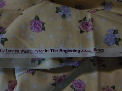 In the Beginning "Spring Garden" by Lynnea Washburn Yellow Floral 1 1/8 Yard New - Picture 3 of 3