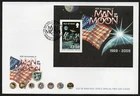 ISLE of MAN 2009 SG1519 Moon Landing Paintings Minisheet FDC