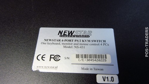 NewStar NS-431 Commutateur KVM, 4 ports, PS / 2 - 2048x1536 @ 85Hz - EXCL PSU - Photo 3/3