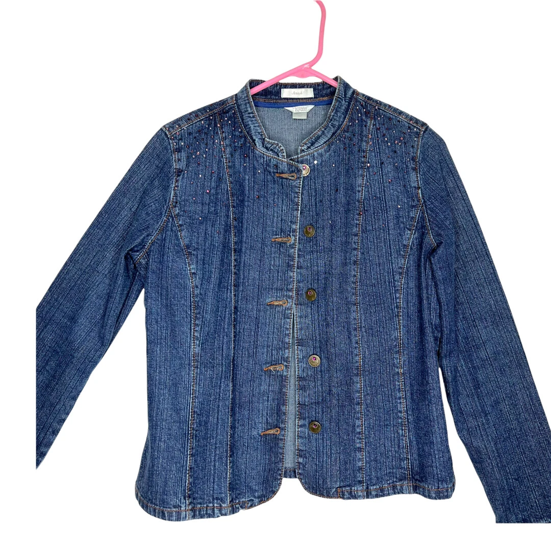 Christopher and banks jean best sale jacket
