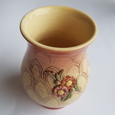 Bretby Pottery Keramik Vase Topf 20er Handmade England Art Deco Vintage Blume