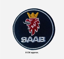 SAAB Motor Logo Navy Blue Embroidered Sew On/Iron On Patch Badge Jeans N-448
