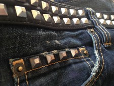 RRP  800 authentic DSQUARED distressed studde...