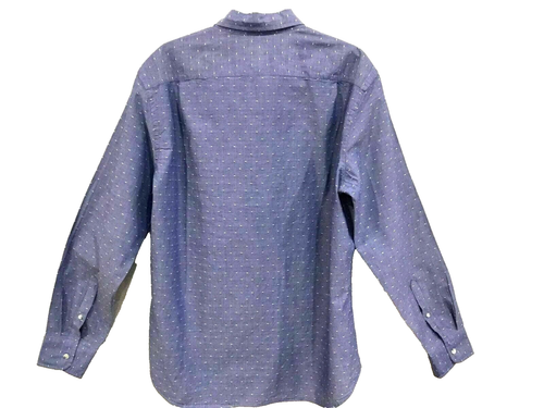 J.CREW Mens Size L 16 16.5 Dress Casual Shirt Blue White Button Collar Pocket - Picture 5 of 11