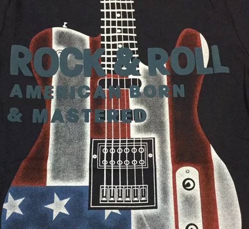 Gap Kids Boys Small 6-7 Navy Blue Rock N Roll Guitar America Shirt. Nwt - Picture 3 of 4