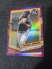2023 Panini Donruss Baseball Holo Purple Termarr Johnson #142 Pittsburgh Pirates