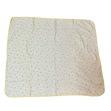 VTG First Impressions Baby Receiving Blanket Yellow 100% Cotton READ 33x28.5”