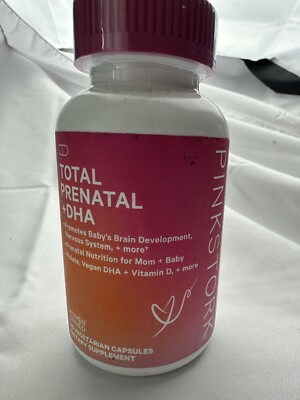 Pink Stork Total Prenatal Vitamin with DHA Folic Acid-60 Vegetarian Caps 07/25