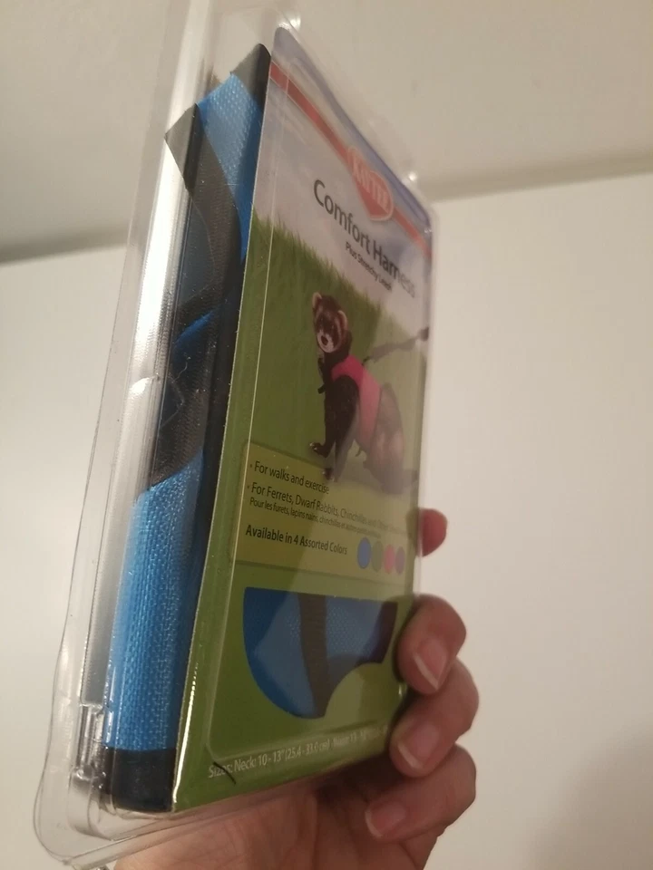 Arnés Kaytee Animal Pequeño Correa Elástica Talla Grande Azul Nuevo Foto 3 de 3