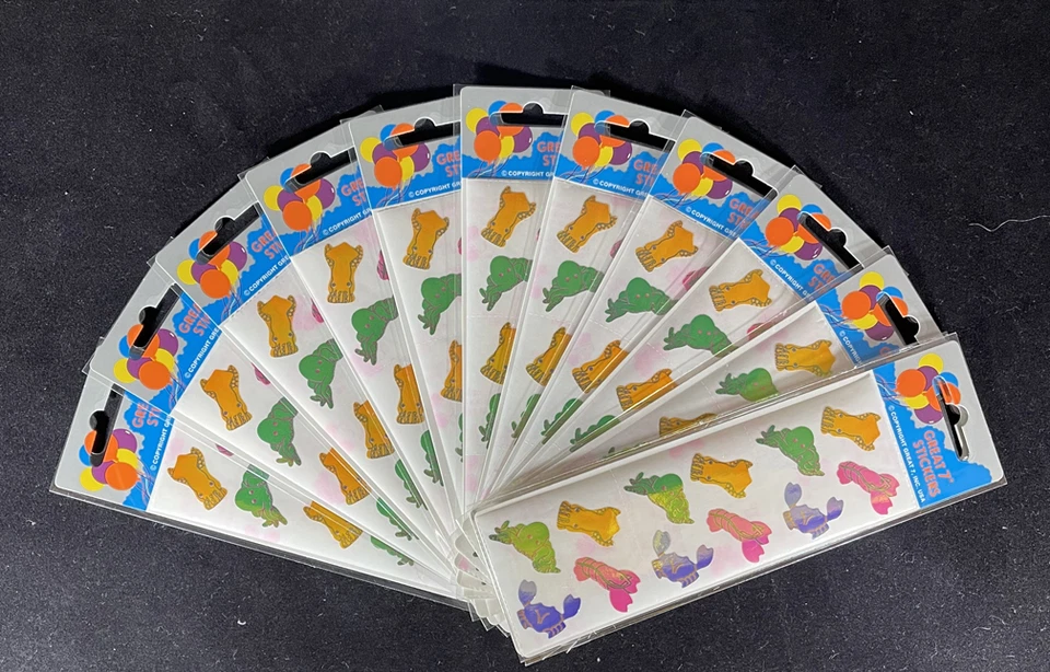 12 paquetes de pegatinas perladas de safari marino, diseños de pegatinas "Great 7", PMP4103 Foto 3 de 4