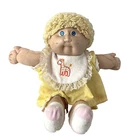 1985 Cabbage Patch Kids Doll Blonde Hair Brown Eyes Head Mold 2 Clothes AX