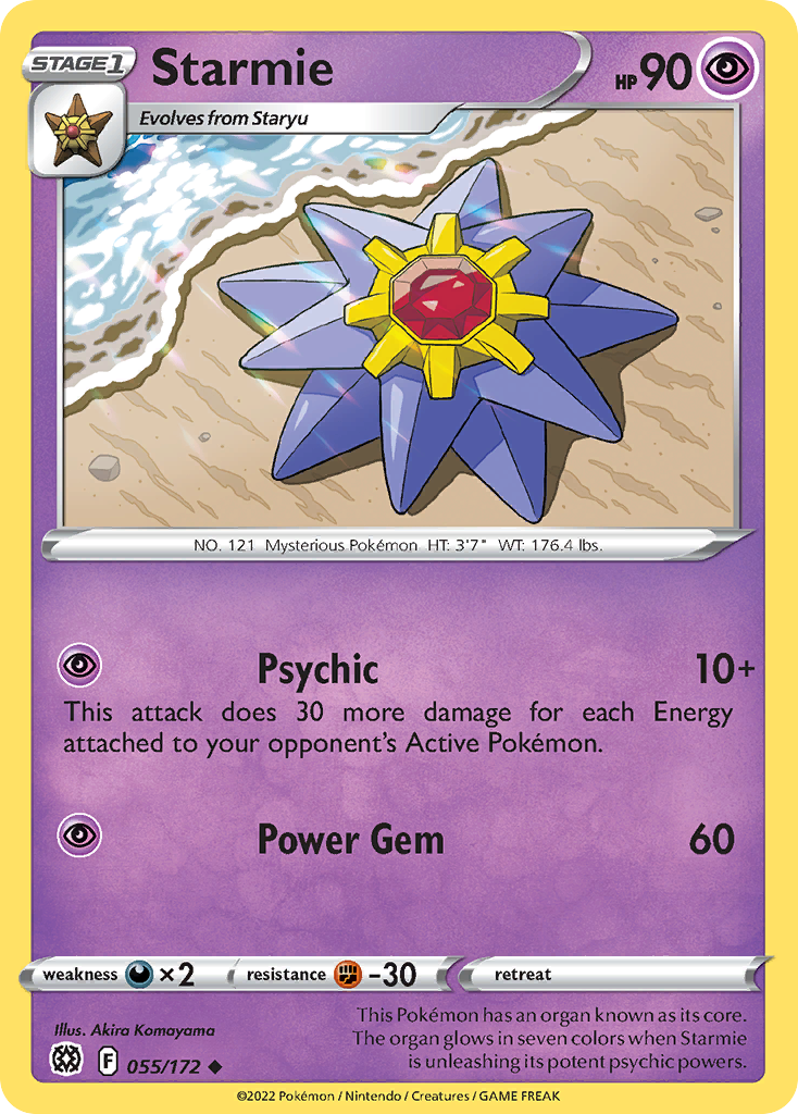 Starmie 55/172 Uncommon | Brilliant Stars | Pokemon Card | eBay