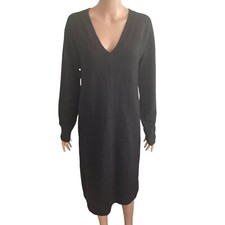 Treasure & Bond Sweater Dress Womens Medium Black Knee Length