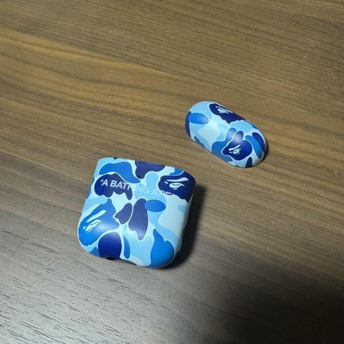 A BATHING APE ABC CAMO AIRPODS CASE Generation1.2 Blue Auth fr Bape Japan Used - Picture 5 of 5