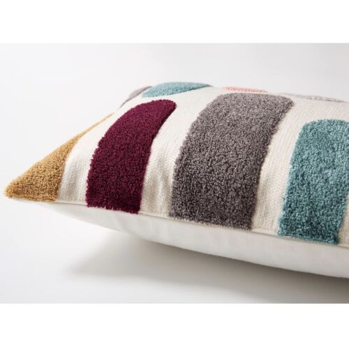 New Anthropologie Boho Lumbar Colorful Abstract Throw Pillow Case Cover 12 x 20 - Picture 6 of 9