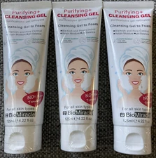 3 Pack BioMiracle Purifying + Cleansing Gel Blemish & Pore Control, 4.22 oz BIN2