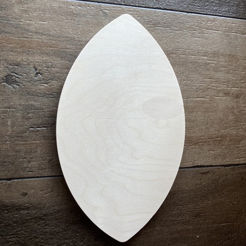 Wood Football Cutout 12" Crafts Lockers Team Player Signs Birch Plywood USA Made - Afbeelding 3 van 6
