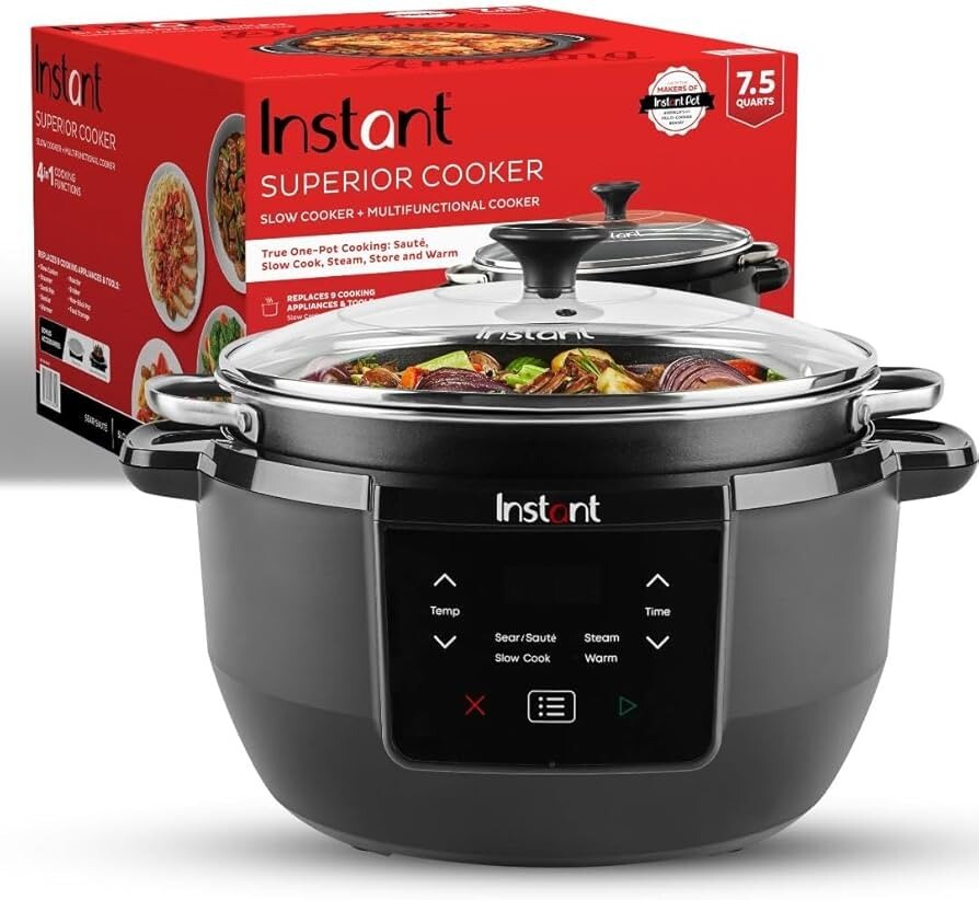 Instant Pot Chef Series 7.5 Qt Slow Cooker Superior Cooker 140-6128-01-image