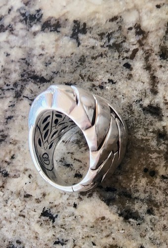 John Hardy Size 7 Beautiful WIDE Dimensional Ring SO PRETTY! HEAVY 16.7 Grams! - Picture 16 of 17