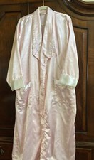Vintage Vanity Fair Pink Silky Nylon Long Robe M/L