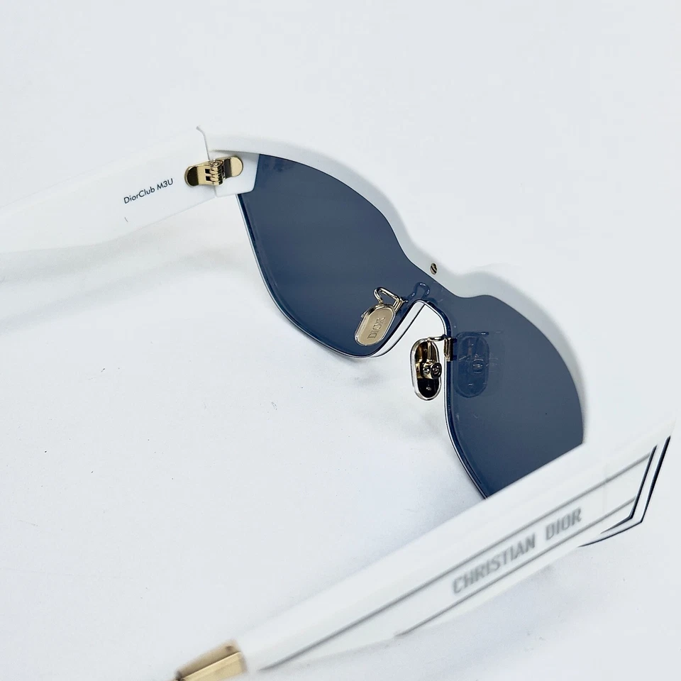 Gafas de sol CHRISTIAN DIOR CLUB blancas plateadas espejo oblicuas DIORCLUB M3U CD40089U Foto 4 de 4