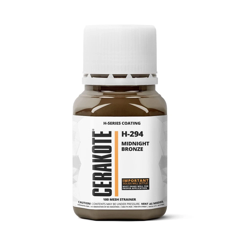 CERAKOTE® H-SERIES Oven Cure Coating with Part B H-294 Midnight Bronze (4oz)