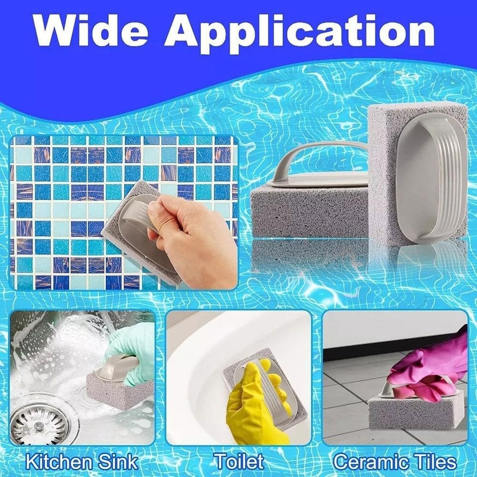 5PCS HandHeld Pools Pumice Stone, Pool Cleaning Blocks with Handle