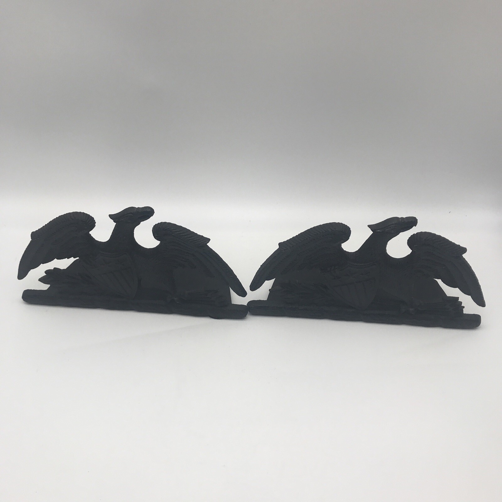 VINTAGE 1952 VA METALCRAFTERS SPREAD EAGLE CAST IRON BOOKENDS DOOR STOPS MCM eBay