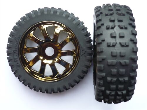 Ansmann Racing 1:8 Smoked Chrome Buggy Wheels And Tyres 214000006 (Pair) - Picture 1 of 3