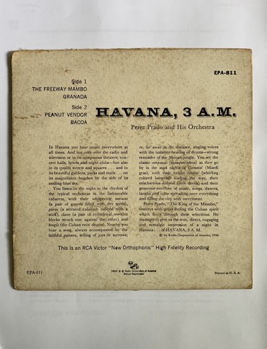 Havana 3 a.m Pérez Prado And His Orquesta - 45 Rpm Record With Pic Sleeve 1956 - Picture 2 of 4