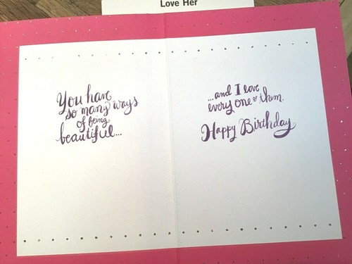 WOMAN I LOVE BIRTHDAY Cards, Wife Girlfriend 16 Choices HALLMARK 38 - Picture 40 of 46