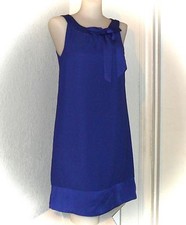 H&M Womens Classic Blue Sleeveless Knee-Length Shift Dress Size 4 Work Tea Party