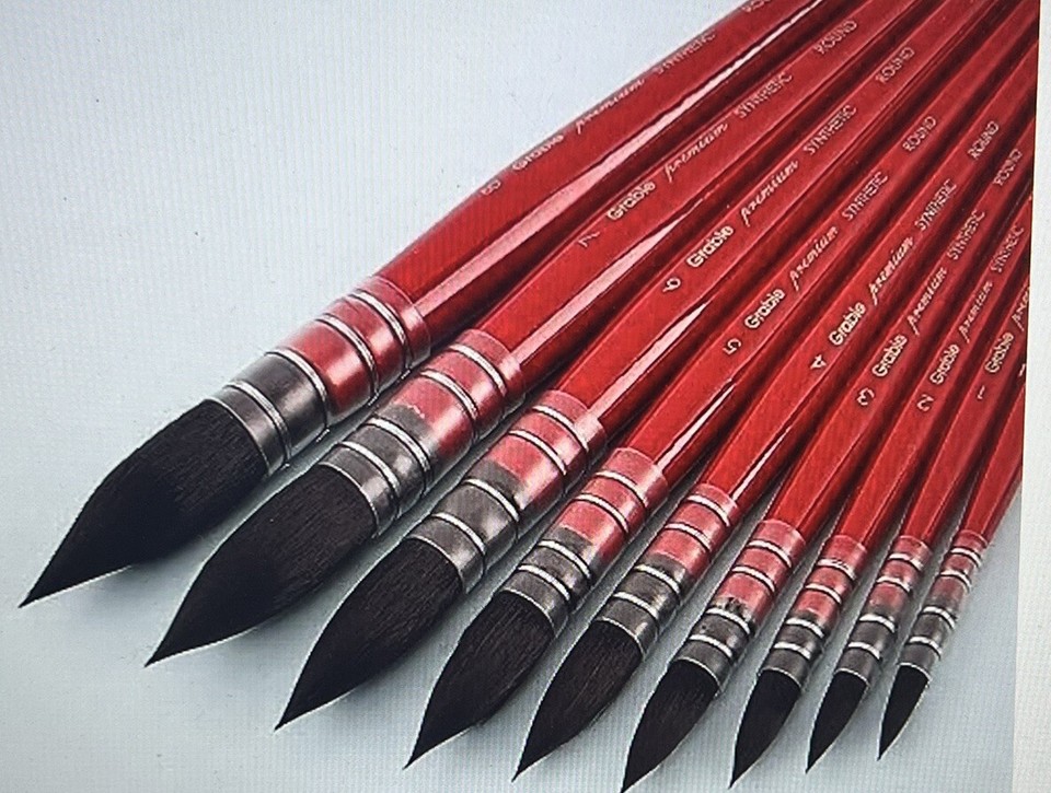 Grabie Professional Watercolor Paint Brushes Mop Paintbrushes 9 Pcs