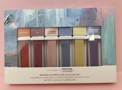 SEPHORA 2016 PANTONE UNIVERSE  Watercolors Lip Gloss Set - 6 New & Sealed