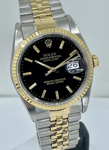 1991 - 18K YG & SS 36mm ROLEX Datejust model 16233 Cal 3135 31J "E" Serial No.