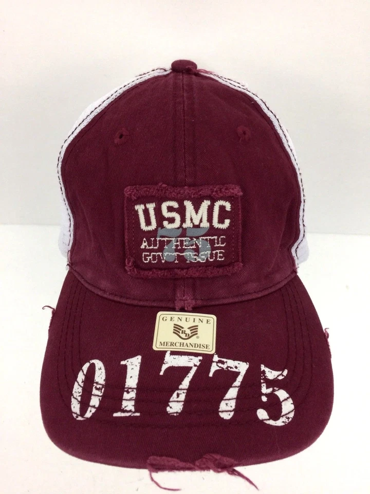 Boné USMC Corpo de Fuzileiros Navais Chapéu Logotipo Malha Militar Traseira Beisebol Aflito Snapback - Imagem 2 de 4