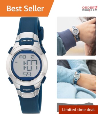 Sport Women's Digital Resin Watch 27mm Chronograph Water Resistant for Swimming
