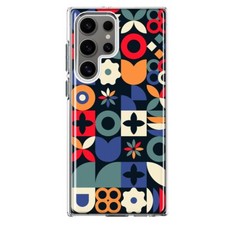 Mundaze Case for Samsung Galaxy S22 Ultra Cover Vintage Geometric Patterns