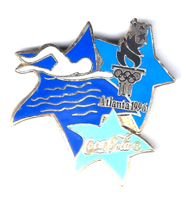 1996 OLYMPIC PIN COCA COLA SWIMMING EVENT PIN