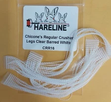 HARELINE  Chicone's Regular Crusher Legs  #CRR16  CLEAR BARRED WHITE
