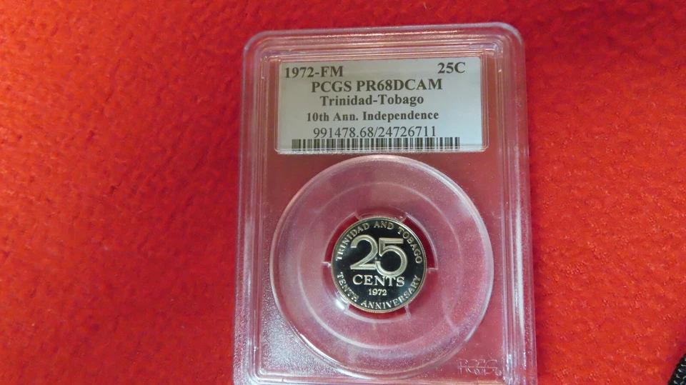 1972 fm Trinidad Tobago 10º Aniversario Independencia Población de 1 25 centavos Foto 2 de 4