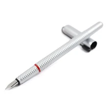 Rotring 900 Fountain Pen Matte Silver Steel nib M 1990's