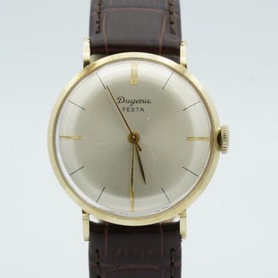 Dugena Uhren 585 Gold Uhr Herren Automatic Armbanduhr Herren Gold