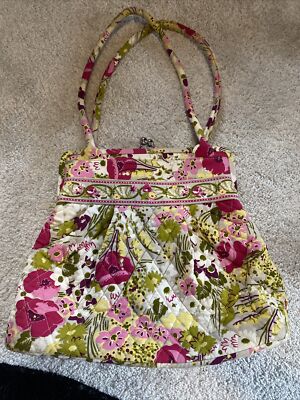 Vera Bradley Betsy Shoulder Bag Tote Make Me Blush Pattern Multi Pockets