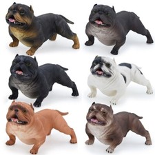 Hand Painting Realistic Animal Action Figures Playset Bully Pitbull Figurines