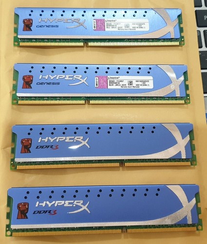 8GB KINGSTON HYPER X GENESIS (4x 2gb) RAM MEMORY DDR3 PC3- KHX1600C9D3/2G PC - Picture 4 of 6