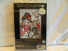 L-25 DIMENSIONS GOLD PETITES COUNTED CROSS-STITCH KIT  SNOWMAN  REINDEER  