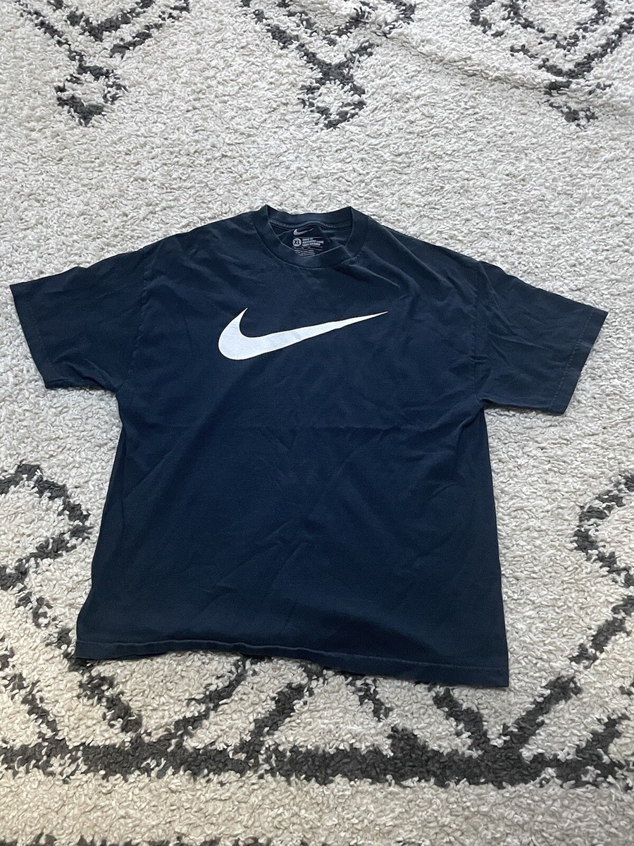 Nike Big Logo Check Shirt XL Blue
