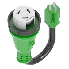 50 Amp to 110 Volt RV Adapter Cord NEMA 5-15P to SS2-50R 12 Inch ETL