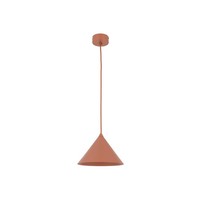 Pendelleuchte HäNgelampe Metall Ø 19 Cm H: Max. 155 Cm Verstellbar Rot E27 Retro